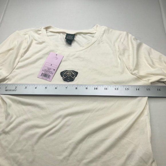 Wild Fable Women's Long Sleeve Rib Fitted Knit Shirt Cream Small New With Tags - Picture 10 of 14